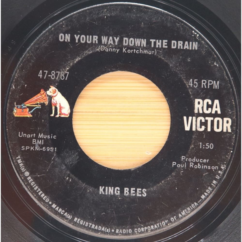 KING BEES - ON YOUR WAY DOWN THE DRAIN / RHYTHM AND BLUES - ROCK 45 RCA 47-8787